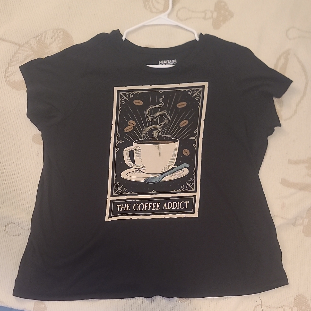 Heritage By Torrid Black Coffee Addict Tee Size 1